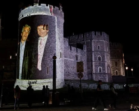 Four Individuals Apprehended Following Pictures of Donald Trump and Jeffrey Epstein Projected on Windsor Castle